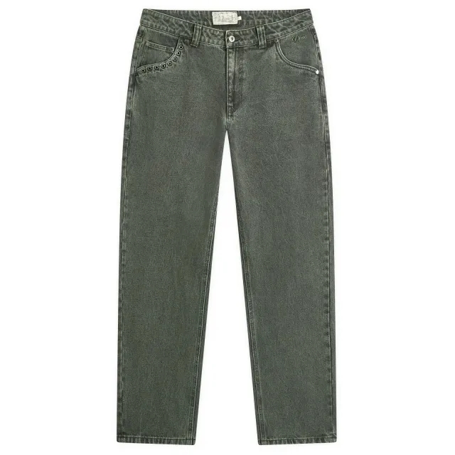 Dime Men's Classic Relaxed Denim Pants Faded Green