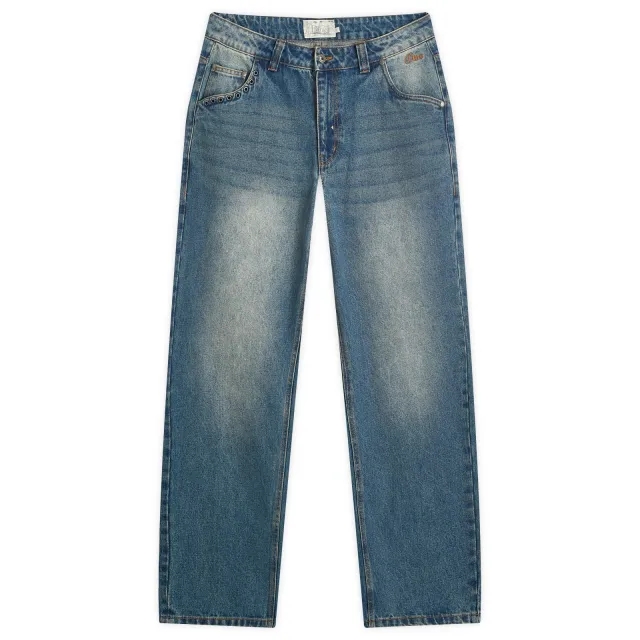 Dime Men's Classic Relaxed Denim Pants Sandblasted Indigo