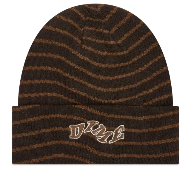 Dime Men's College Wave Cuff Beanie Black