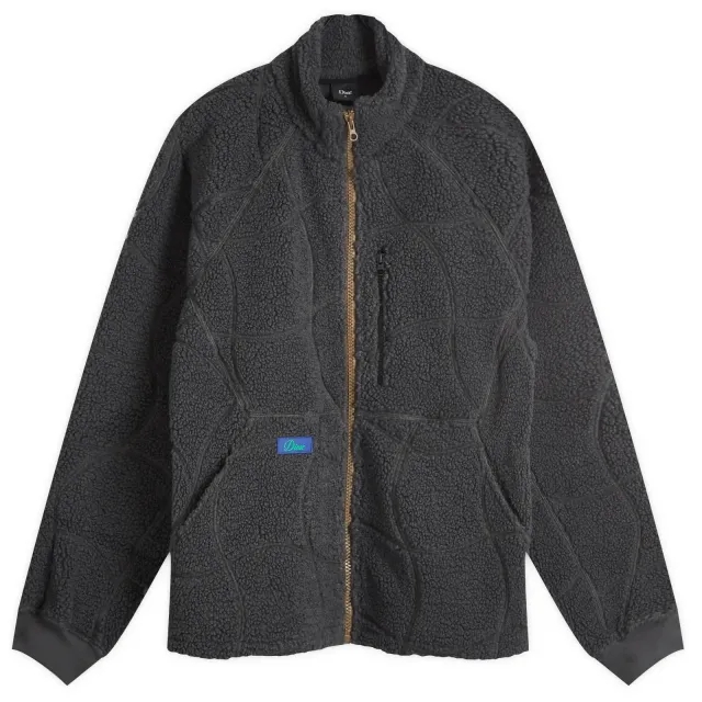 Dime Men's Coverstich Sherpa Fleece Jacket Charcoal