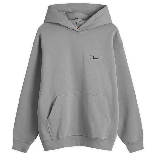Dime Men's Classic Small Logo Hoodie Charcoal