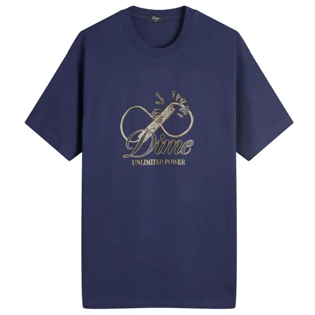 Dime Men's Cursive Power T-Shirt Navy