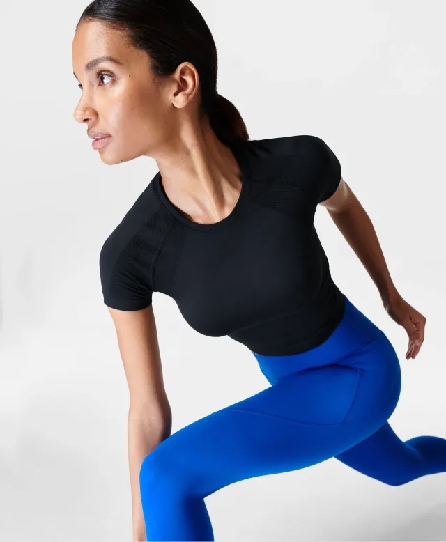 Sweaty Betty Athlete Crop Seamless Gym T-Shirt