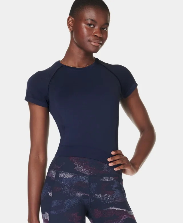 Sweaty Betty Athlete Crop Seamless Gym T-Shirt