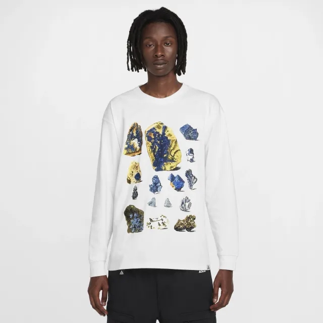 Nike ACG Men's Long-Sleeved T-Shirt - White - Polyester/Cotton
