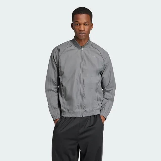 adidas Originals Woven Superstar Track Top - Grey - Size L - Grey