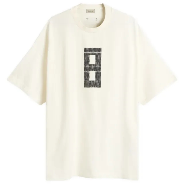 Fear of God Men's 8 Print Short Sleeved T-Shirt Cream