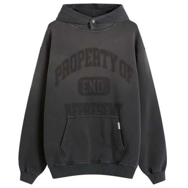 END. x Represent Property Of Hoodie Stained Black