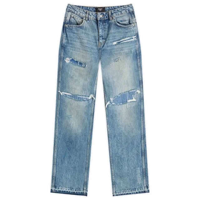 END. x Represent R3 Baggy Destroyer Denim Mechanical Blue