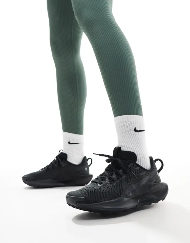 Nike Running Reactx Pegasus Trail 5 Trainers In Black