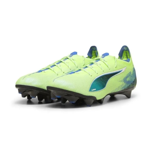PUMA Ultra 5 Carbon FG Football Boots, Fizzy Apple/White/Bluemazing