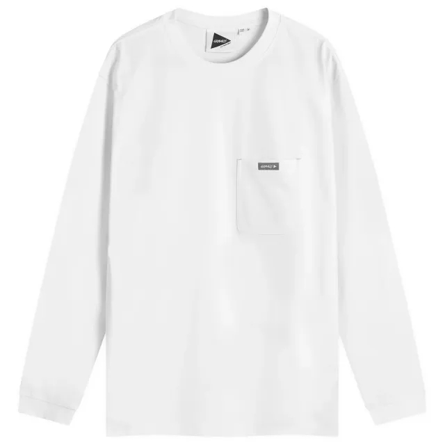 Gramicci Men's x and wander Backprint Long Sleeve T-Shirt White