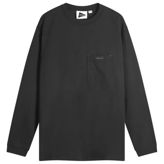 Gramicci Men's x and wander Backprint Long Sleeve T-Shirt Black
