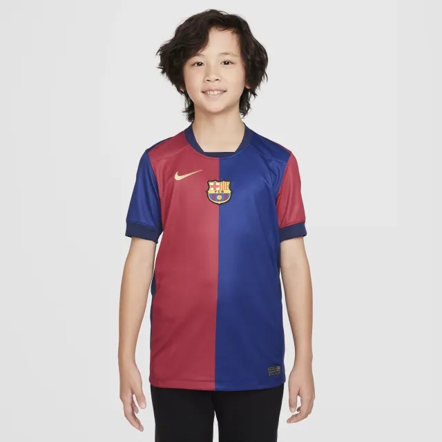 Nike Barcelona Home KIDS Shirt 2024-2025 (New Spotify Sponsor)