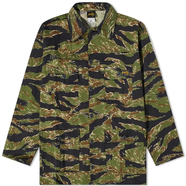 Stan Ray Men's Four Pocket Jacket Green Tigerstripe Ripstop