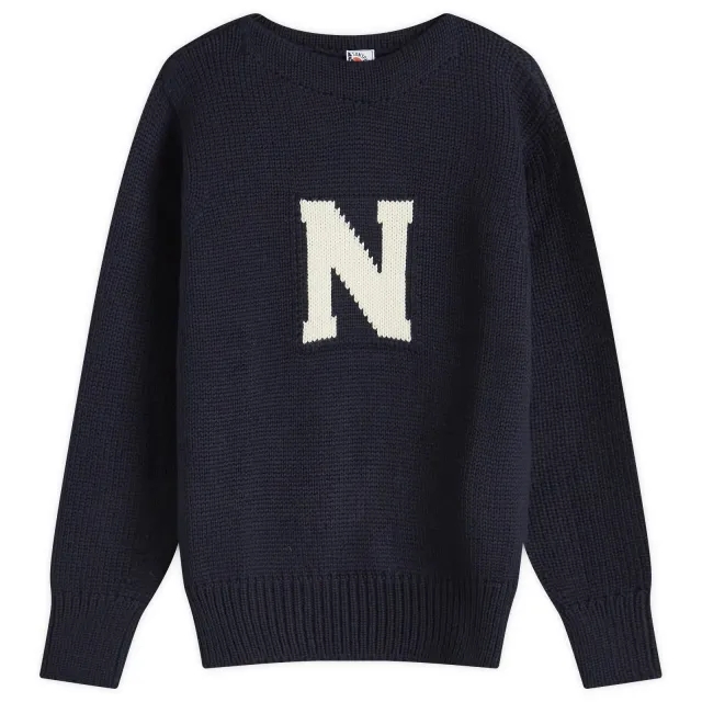 Sunspel Men's x Nigel Cabourn Crew Knit Sweater Navy