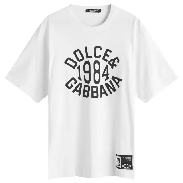 Dolce & Gabbana Men's College Logo T-Shirt White