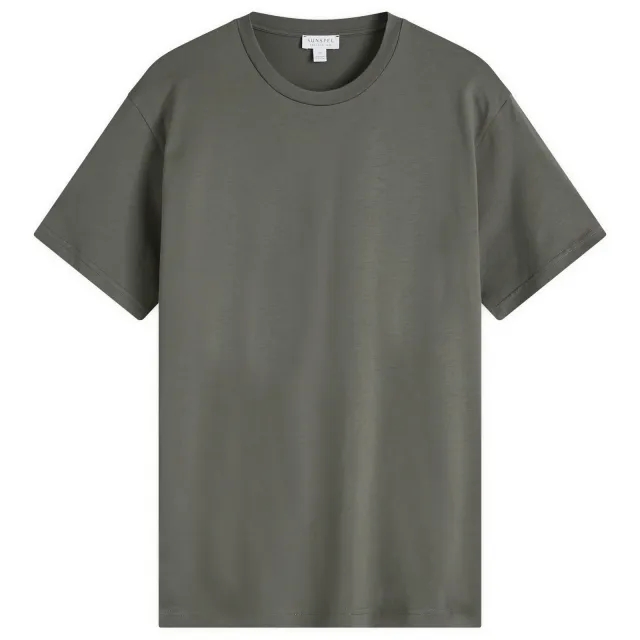 Sunspel Men's Organic Riviera T-Shirt Drill Green