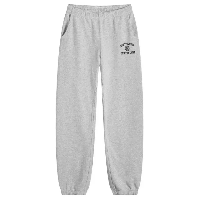 Sporty & Rich Women's Varsity Crest Sweatpant Heather Gray Navy
