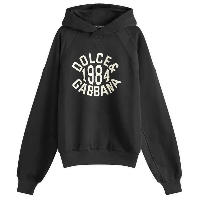 Dolce & Gabbana Men's College Logo Hoodie Black