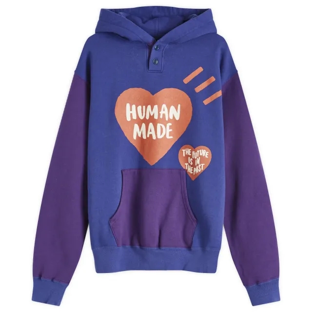 Human Made Men's Colorblock Hoodie Navy