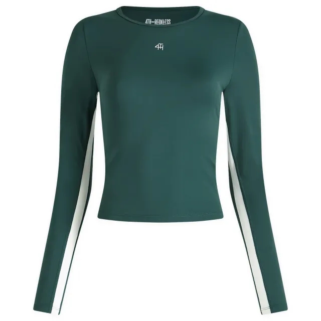 4th & Reckless Women's Abby Active Long Sleeve Top Green
