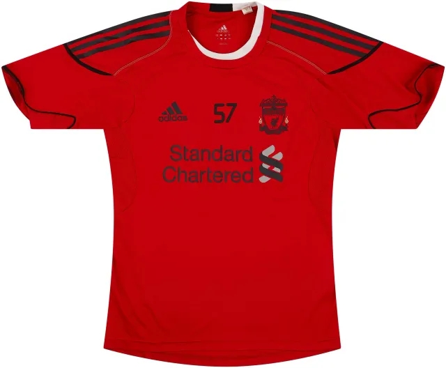 adidas 2010-11 Liverpool Player Issue Training Shirt #57 - 8/10 - (M)