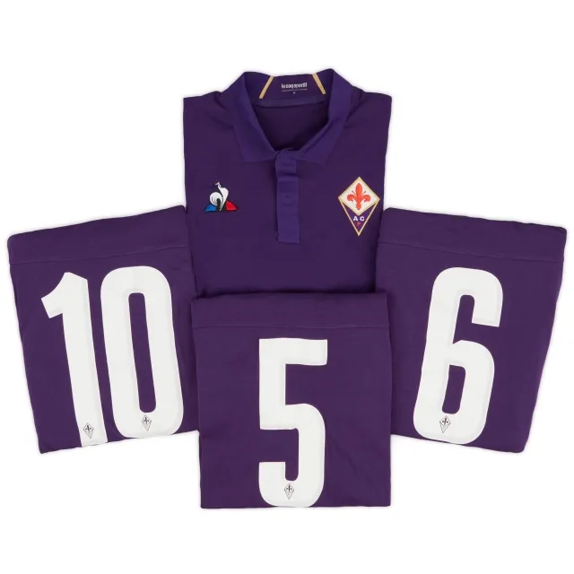 LeCoqSportif 2018-19 Fiorentina Player Issue Home Shirt # - As New - (M)
