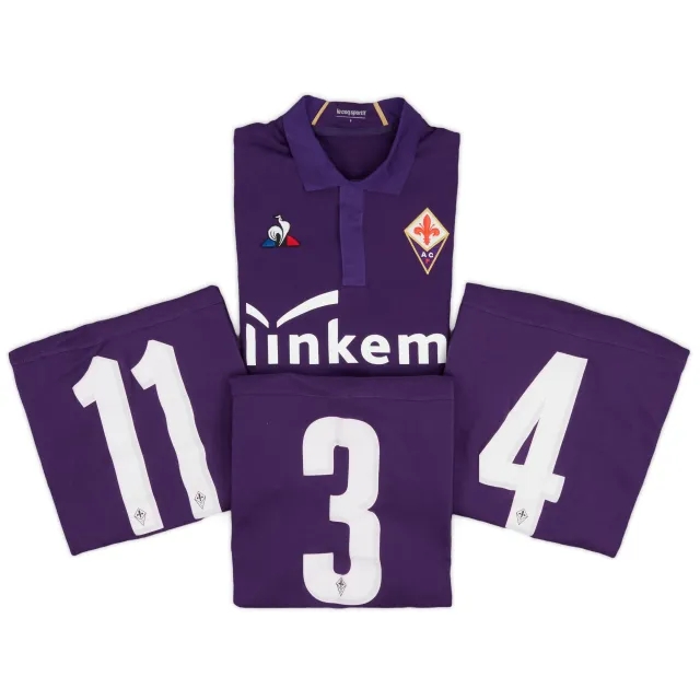 LeCoqSportif 2018-19 Fiorentina Player Issue Home Shirt # - 5/10 - (S)