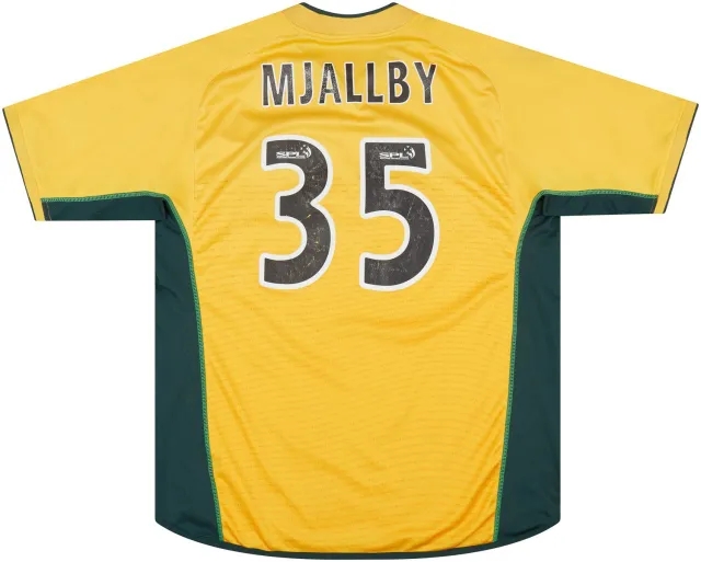 Umbro 2002-03 Celtic Away Shirt Mjallby #35 - 5/10 - (XL)