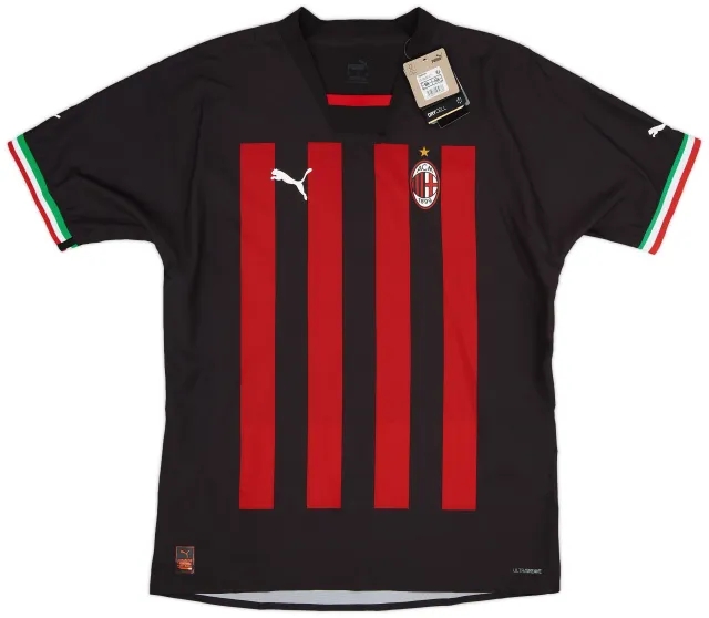 Puma 2022-23 AC Milan Player Issue Home Shirt - (XL)