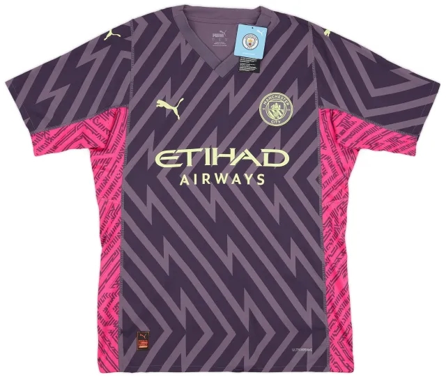 Puma 2023-24 Manchester City Player Issue GK S/S Shirt (XXL)