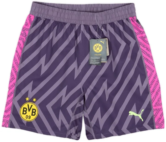 Puma 2023-24 Borussia Dortmund Player Issue GK Home Shorts (XL)