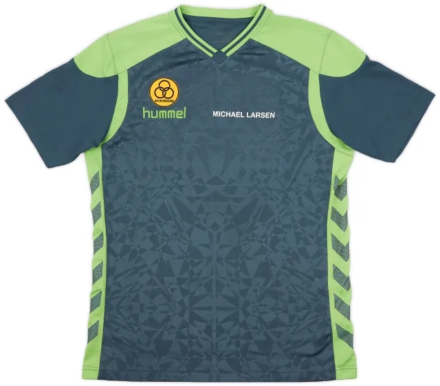2017-18 AC Horsens Staff Issue Hummel Training Shirt 'Michael Larsen' - 8/10 - (L)
