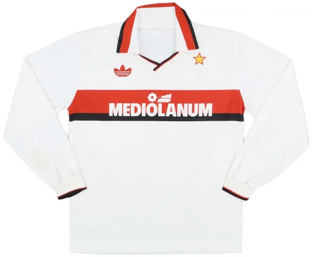 adidas 1990-91 AC Milan Away L/S Shirt - 6/10 - (M)
