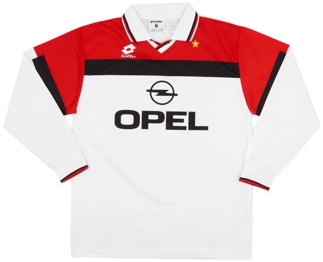 Lotto 1994-95 AC Milan Away L/S Shirt - 8/10 - (L)