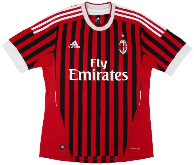 adidas 2011-12 AC Milan Home Shirt - 6/10 - (M)