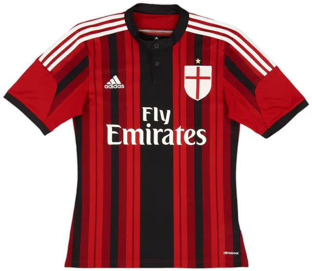 adidas 2014-15 AC Milan Home Shirt - 8/10 - (S)