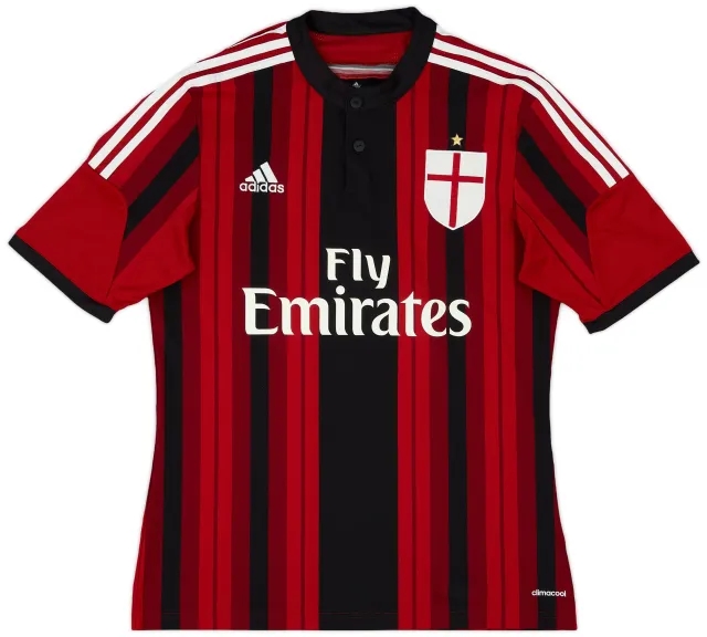adidas 2014-15 AC Milan Home Shirt - 7/10 - (M)