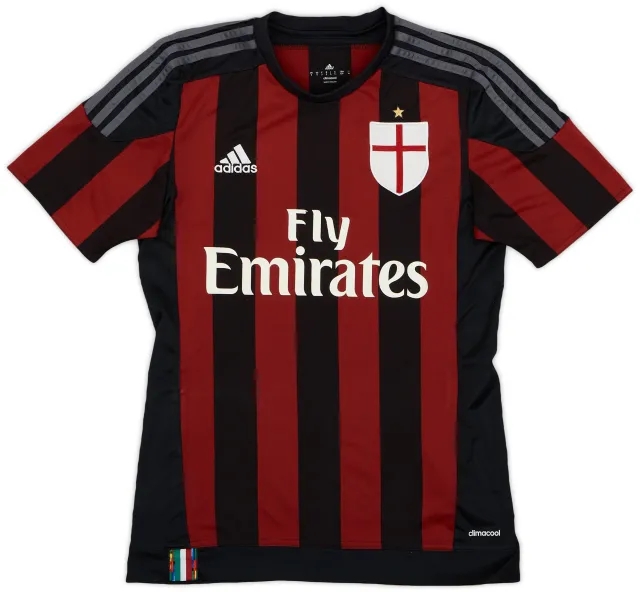 adidas 2015-16 AC Milan Home Shirt - 8/10 - (S)
