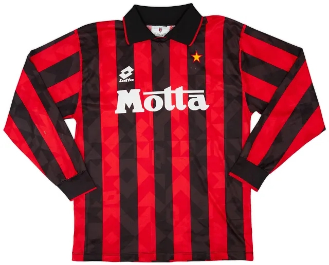 Lotto 1993-94 AC Milan Home L/S Shirt - 5/10 - (M)