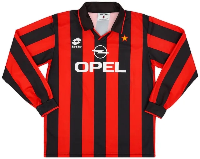 Lotto 1994-95 AC Milan Home L/S Shirt - 9/10 - (S)