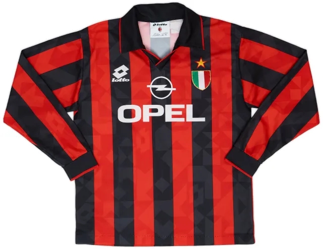 Lotto 1994-95 AC Milan Home L/S Shirt - 8/10 - (S)