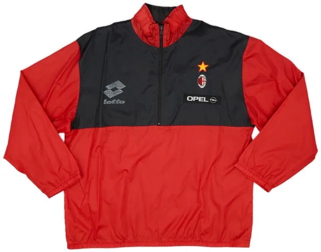 1994-95 AC Milan Lotto 1/4 Zip Drill Top - 5/10 - (L)