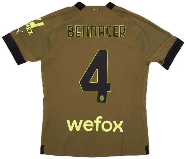 Puma 2022-23 AC Milan Match Issue Third Shirt Bennacer #4