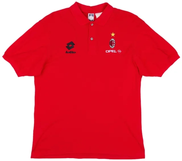 1996-97 AC Milan Lotto Polo Shirt - 9/10 - (L)
