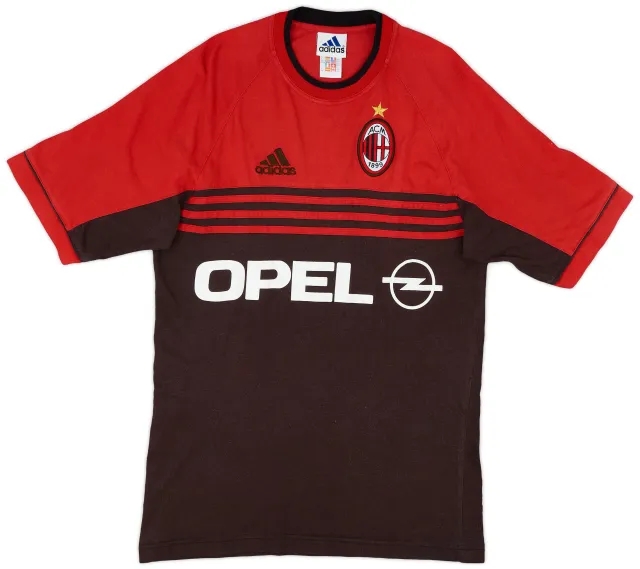 1998-00 AC Milan adidas Cotton Tee - 6/10 - (S)
