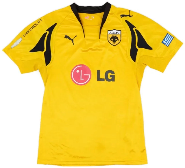 Puma 2007-08 AEK Athens Home Shirt - 5/10 - (M)
