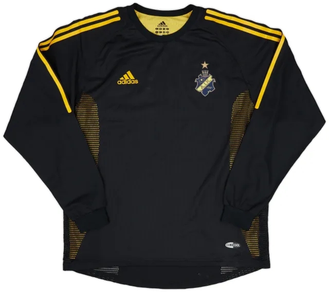 adidas 2002-03 AIK Stockholm Player Issue Home L/S Shirt - 7/10 - (L)