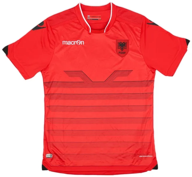 Macron 2016 Albania Home Shirt - 9/10 - (S)